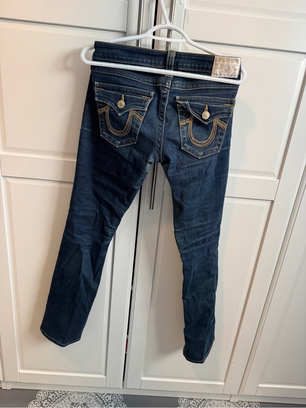 Vintage Y2K True Religion "Billy" Super T Jeans Gold Triple Horseshoe - Size 27